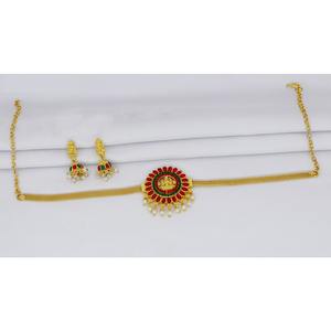 ชุดเครื่องประดับเคลือบสีทองแบบอินเดียชุดเครื่องประดับแฟชั่นสำหรับผู้หญิงคอลเลกชันงานแต่งงาน - Product Image 2