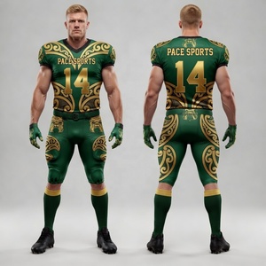 Customized Tribal Maori Sublimation allover printed Football Uniforms with <b>any</b> colors available with Spandex material - Product Image 6