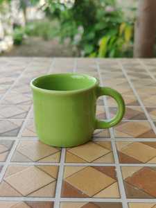 Green <b>Ceramic</b> Coffee <b>Mug</b> Solid Color Minimalist Design Heat Resistant Microwave Safe Dishwasher Safe Home Use - Product Image 1