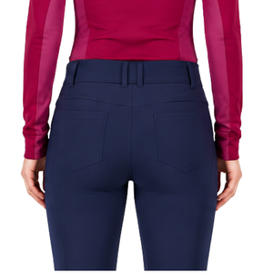 <b>Navy</b> Blue <b>Women</b> Equestrian Riding Breeches High Waist Stretch Horse Riding Pants <b>Belt</b> Loop Competition Training Apparel - Product Image 5