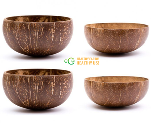 Handmade Coconut Shell Bowls for Food Presentation Salad Smoothie and Dessert Serving - Product Image 3