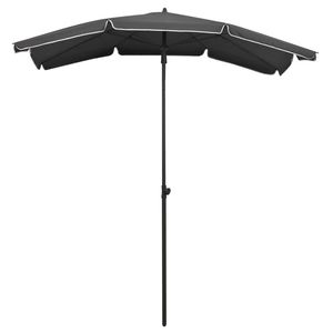 Parasol de jardin inclinable en acier anthracite de grande taille et bases en polyester durable - Product Image 2