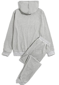 Ensemble 2 pièces hiver femme à manches longues sweat à capuche Vestidos motif solide tissu tricoté Collection Sport décontracté du Bangladesh - Product Image 4