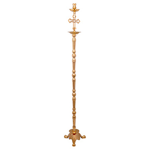 Candelero para Acolita |   Candelabro de Latón para Procesiones - DOUBLE VEE EXPORTS - Product Image 1