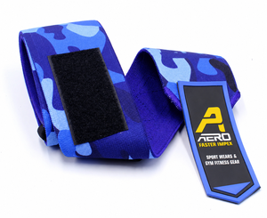 Sangles élastiques AERO camouflage rouge très populaires, antidérapantes et très extensibles pour la musculation, l'haltérophilie, les soulevés de terre - Soutien fitness - Product Image 1