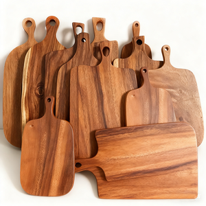 Juego de Tablas de Cortar de Madera Sostenible AL MALIK CRAFT con Mango Rectangular de 1.5 cm de Grosor para Uso en la Cocina - Product Image 1