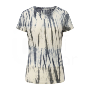 Camiseta de manga corta con cuello redondo y estampado tie-dye para hombre, informal, de punto, corte regular. - Product Image 1