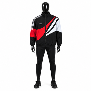 Custom Men's Retro Color Block Windbreaker <b>Jacket</b> Lightweight Waterproof Oversized Streetwear Hip Hop Sports <b>Track</b> <b>Jacket</b> - Product Image 4