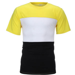 Ensemble T-shirt et short pour homme, style color block, décontracté, streetwear, deux pièces, coton jersey, ensemble assorti, logo personnalisé - Product Image 5