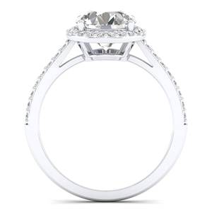 Anillo de Moissanita de 1.97 Quilates con Certificado REYES GRA, Plata de Ley 925, Chapado en Oro Blanco de 14K, Joyería Fina para Compromiso y Boda - Product Image 4