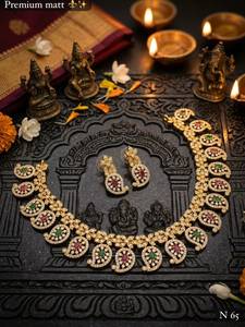 New Ad High Quality IGI Certified Stainless Steel <b>Gold</b> Plated Flower Design Wedding <b>Jewelry</b> Women's Classic Style Necklace <b>Set</b> - Product Image 2