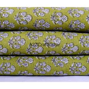 Tela 100% Algodón con Estampado de Bloques, Ecológica, Transpirable, de Secado Rápido y Ligera, Tejido Cruzado de Rajastán para Prendas de Mujer y Niña - Product Image 2