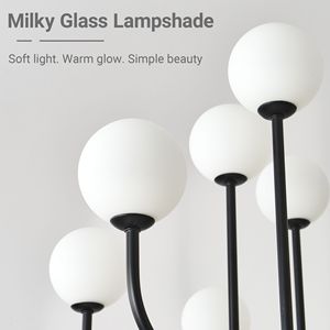 Lampadario Sputnik a 16 Luci con Sfere di Vetro, 36.6FT, Stile Mid-Century Moderno, in Ferro Nero, per Soggiorno e Camera da Letto - Product Image 6
