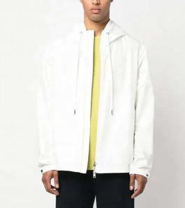 Veste coupe-vent réfléchissante en polyester pour homme, style vintage rétro, imperméable, blanche, pour la plage - Product Image 3