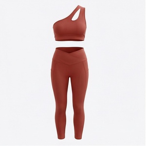 Ensemble de sport sans couture personnalisé pour femme : soutien-gorge de sport et leggings deux pièces, tenue de fitness sur mesure avec logo - Product Image 1