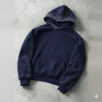 Sudadera con Capucha Bordada Trendy Spider 1.1, Estilo Otoñal, Oversize, Streetwear, Personalizada, 100% Poliéster, con Bolsillos, para Hombre y Mujer