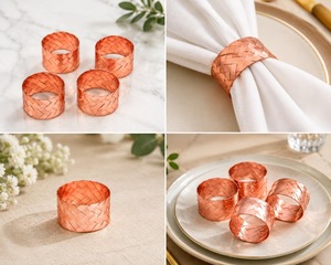 Anillos de Servilleta Metálicos Decorativos al por Mayor, Accesorios Hechos a Mano para Mesas de Comedor Rústicas, Mesas Festivas y Decoración del Hogar - Product Image 6