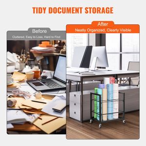 Supporto per File Roll Mobile a 12 Slot per architetti comodi schedari mobili - Product Image 5