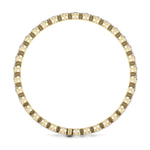 8K White Gold Cluster Diamond Tennis <b>Bracelet</b> | Round Brilliant Halo Eternity <b>Bracelet</b> for Women | Bridal Wedding Anniversary - Product Image 3