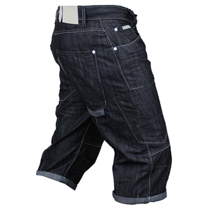 Shorts cargo en jean délavé pour homme, taille mi-haute, déchirés, style décontracté d'été, 100 % coton tissé - Product Image 5