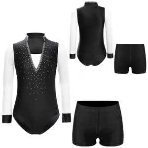 Costume de Patinage Artistique pour Enfants, Tenue de Danse, Tenue de Danse, Tenue de Danse Latine et Short, Tenue d'Entraînement, 6-16 - Product Image 2