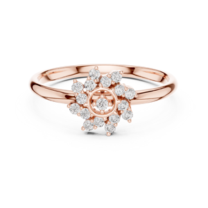 Hermoso anillo giratorio minimalista de diamantes tallados redondos para mujer, de oro amarillo macizo de 14k, para compromiso o aniversario. - Product Image 5