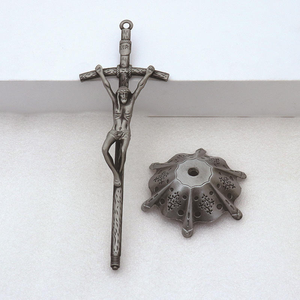 Handmade Modern <b>Religious</b> Crafts Zinc Alloy Metal Jesus Cross Standing Catholic <b>Statue</b> Decoration for Church - Product Image 6