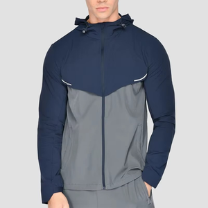 ELLIPSE INDUSTRY Men's Windproof Color Blocking Polyester Casual Tracksuit Set Custom Front Logo Lightweight Reflective - Product Image 1