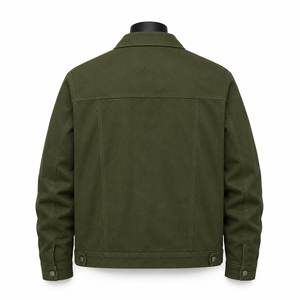 Veste en jean classique pour homme avec poches à rabat, style workwear, col rabattu, coupe régulière, pour l'automne - Product Image 2
