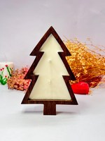 Bol en bois artisanal Curio Craft pour bougies de Noël et récipient rustique pour bougies en cire de soja |   Décoration intérieure