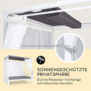 كرسي استلقاء فاخر للشاطئ وحمام السباحة في الهواء الطلق مع مظلة، سرير نهاري للفنادق، مظلة، جازيبو، بيرجولا - Product Image 3