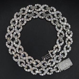 Round Brilliant Cut Moissanite Cross <b>Bracelet</b> Claw Setting Rhodium Plated 925 Silver Hip Hop Luxury Unisex Party Wear - Product Image 3