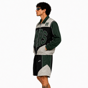 Nouvelle conception, qualité supérieure, survêtement d'été personnalisé avec logo, veste de sport légère en nylon, ensemble court coupe-vent 2 pièces pour hommes avec sweats à capuche - Product Image 5