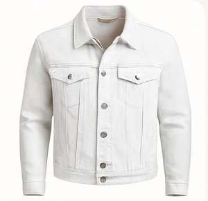 Veste en jean décontractée pour homme de haute qualité, teinte unie, qualité export, fabriquée au Pakistan - Product Image 1