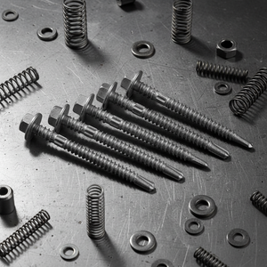 Tornillos Autoperforantes con Cabeza de Arandela, Galvanizados en Caliente, de Acero al Carbono, Rosca Métrica/Pulgada Estándar, Roscado de Longitud Completa - Product Image 1