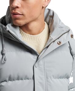 Veste en duvet pour hommes personnalisée en gros avec capuche manteau d'hiver léger à capuche léger et fin - Product Image 3
