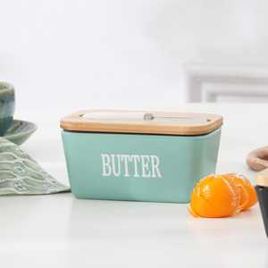 Boîte de rangement rectangulaire élégante avec couvercle en bois pour le rangement de la cuisine et la présentation décorative sur comptoir - Product Image 3