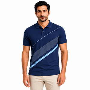 Polo Deportivo para Hombre en Gris Marino |   Camiseta Polo Deportiva Ligera que Absorbe la Humedad para Golf, Tenis, Gimnasio y Uso Casual - Product Image 5