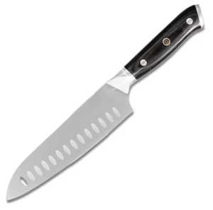 Wholesale PRESTIGE BLADES Customized <b>Kitchen</b> Chef <b>Knife</b> Handmade Carbon Steel Blade Ambidextrous Wooden Handle Sheath Brushed - Product Image 1