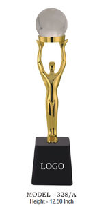 Trophée en métal modèle 328, figurine sportive avec globe, en alliage de zinc plaqué, récompense durable pour les jeux et événements - Product Image 4