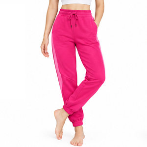 Pantalons de jogging pour femmes en tissu molletonné de coton, fabrication OEM ODM, étiquette privée, pantalons d'entraînement, vêtements de sport sur mesure, fabricant de vêtements de sport en gros, commandes en gros - Product Image 4