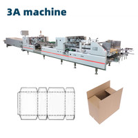 Máquina Automática de Alta Velocidad para Encolar Cartón Corrugado 3A-1300A, Controlada por PLC, para Cajas Rectas de Cartón Corrugado Tipo E
