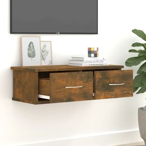 Meuble mural standard en bois d'ingénierie chêne fumé pour supports TV - Product Image 6