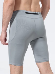 Shorts de compression pour hommes personnalisés en gros, respirants, à séchage rapide, anti-plis, écologiques, imperméables pour le basketball et le cyclisme - Product Image 4
