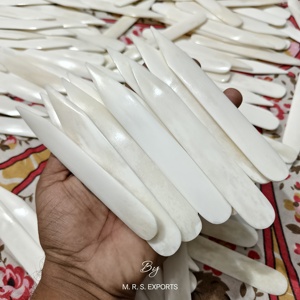 Polished Natural Bone Folder Handmade Bookbinding <b>Tool</b> <b>Leather</b> Burnisher Paper Folding Creasing <b>Tool</b> Bulk Order Low Prices - Product Image 1