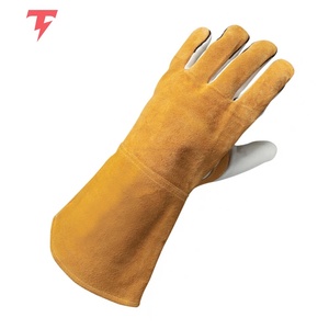 Guantes de Soldadura de Cuero Resistentes al Agua, Transpirables, con Forro de Algodón, Protección Contra Salpicaduras de Metal Fundido, para Uso TIG, Venta al Por Mayor - Product Image 5
