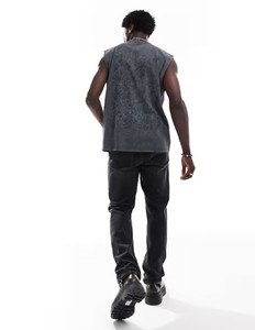 T-shirt ample sans manches en coton pour homme, coupe oversize, personnalisable rapidement pour le sport et la gym, 100% coton tissé, séchage rapide - Product Image 5