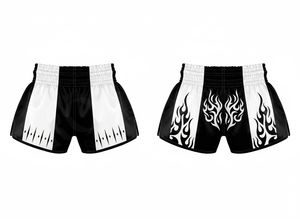 Shorts de Muay Thai respirants taille haute en satin pour entraînement professionnel de kickboxing et de combat, grande taille - Product Image 2