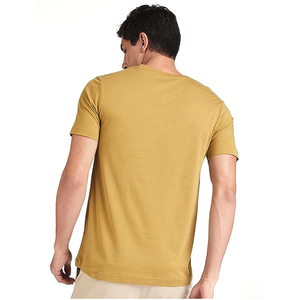 เสื้อยืดคอกลมแขนสั้นผู้ชายผ้าฝ้ายแท้ 100% แบบสั่งทำ OEM สีทูโทนด้านหน้า ระบายอากาศได้ดี แห้งเร็ว ทรงปกติ เหมาะสำหรับออกกำลังกาย - Product Image 1