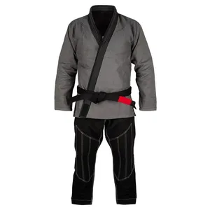 Kimono de BJJ rouge pour homme, vêtements d'arts martiaux, 100% coton, coupe classique, taille adulte, style uni teint, durable - Product Image 5